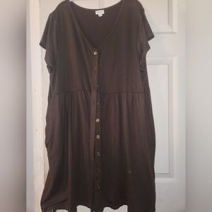 LuLaRoe Heidi button down dress 2x